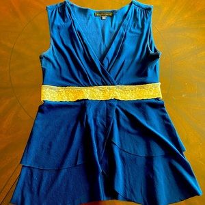 Weston Wear Blue Sleeveless Blouse Top